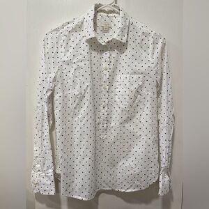 FINAL PRICE 💚EUC J Crew button up white womens shirt size XS